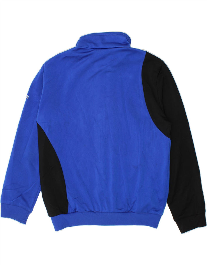 ADIDAS Boys Tracksuit Top Jacket 5-6 Years Blue Colourblock Polyester Vintage Adidas and Second-Hand Adidas from Messina Hembry 