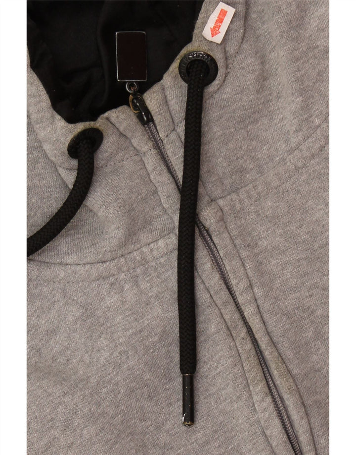 MAJESTISK Dame New York Yankees Hættetrøje med lynlås UK 14 Medium Grå