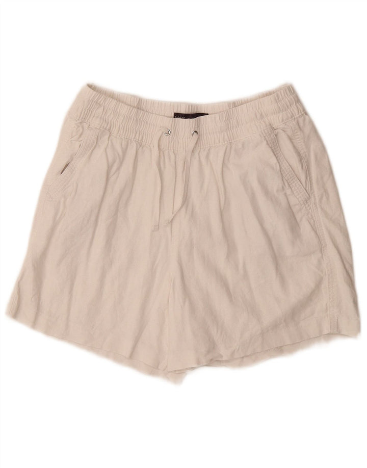 Marks & Spencer Chino Shorts til kvinder UK 10 Small W28 White Linen