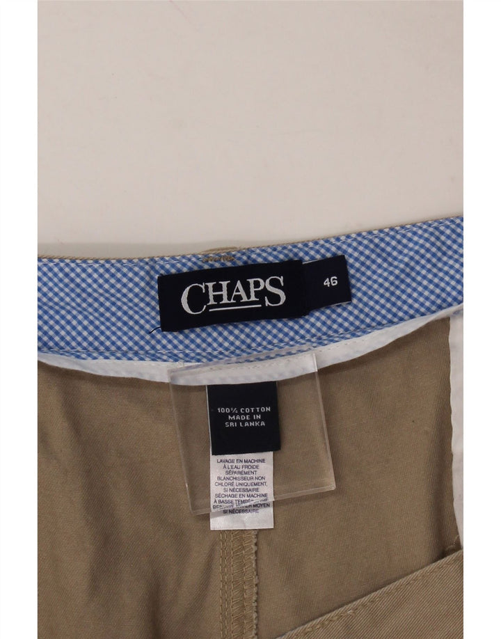 CHAPS Mens Chino Shorts W46 3XL Beige Cotton Vintage Chaps and Second-Hand Chaps from Messina Hembry 
