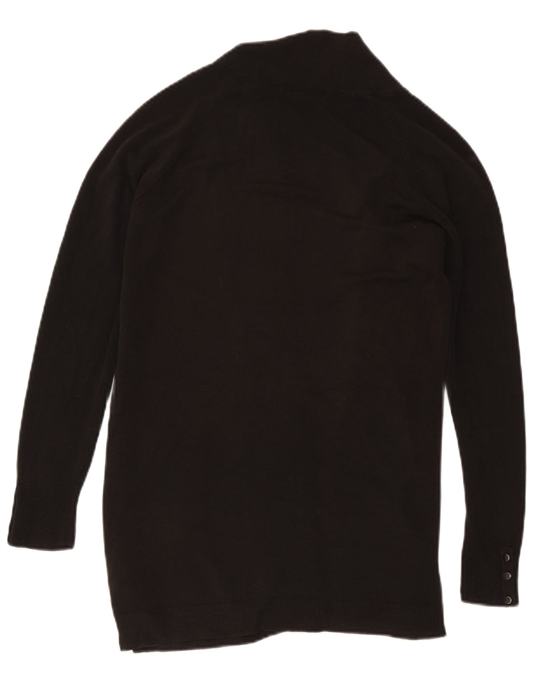 Marks & Spencer Womens Open Cardigan Sweater UK 12 Medium Black Acryl