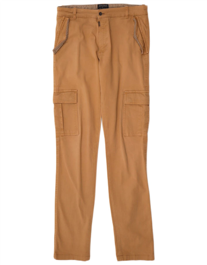 Woolrich Dame Slim Cargo Bukser UK 14 Medium W30 L32 Beige Bomuld