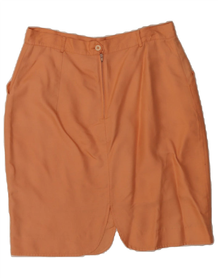 BALLOON Womens Midi Skirt IT 40 Small W28 Orange Silk Vintage Balloon and Second-Hand Balloon from Messina Hembry 