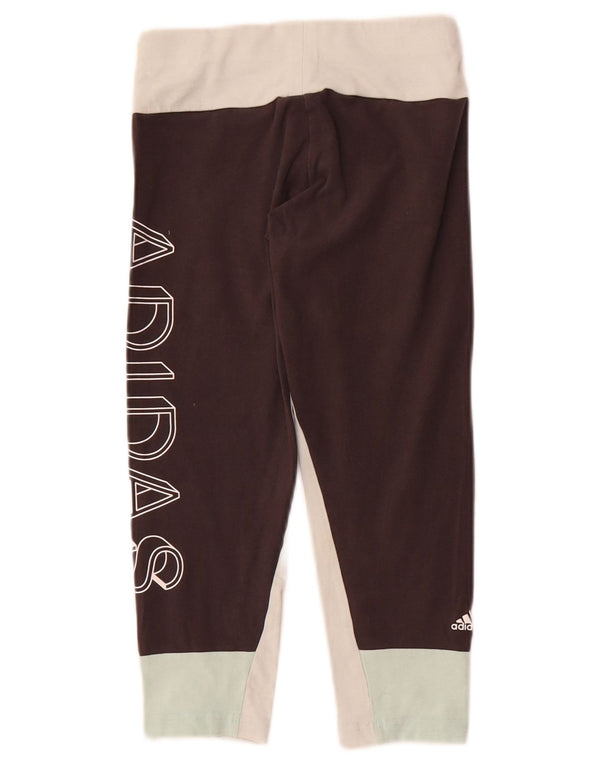 Adidas piger grafiske leggings 9-10 år Grå Colourblock Bomuld