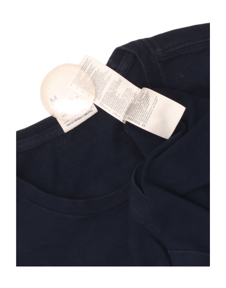 Reebok Herre grafisk T-shirt Top Medium Marineblå Bomuld