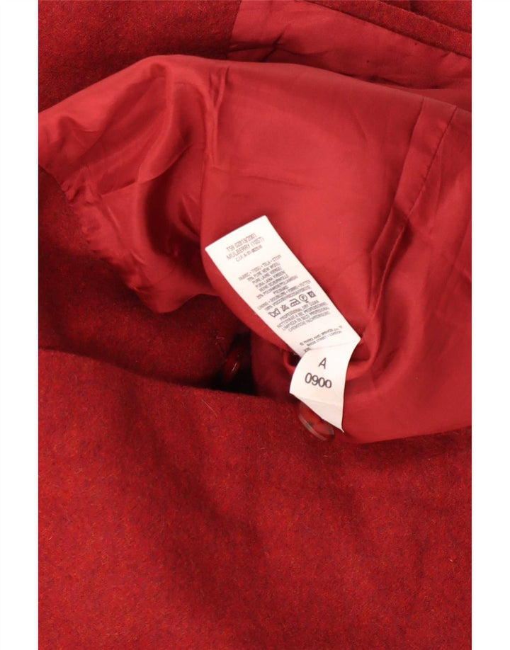 Marks & Spencer Kvinder Kort Oversized Overfrakke UK 10 Små Rød Flecked