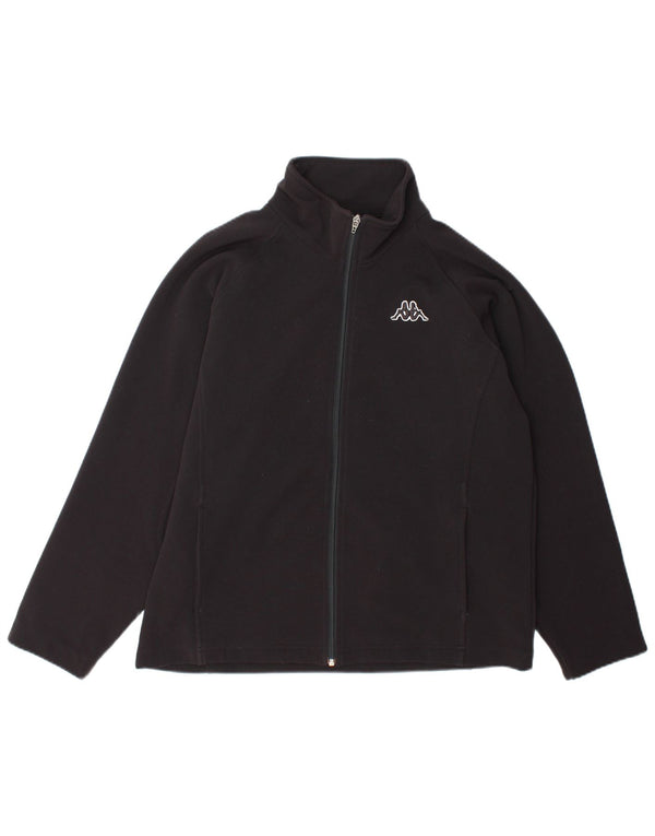 Kappa træningsdragt topjakke til kvinder UK 18 XL sort polyester