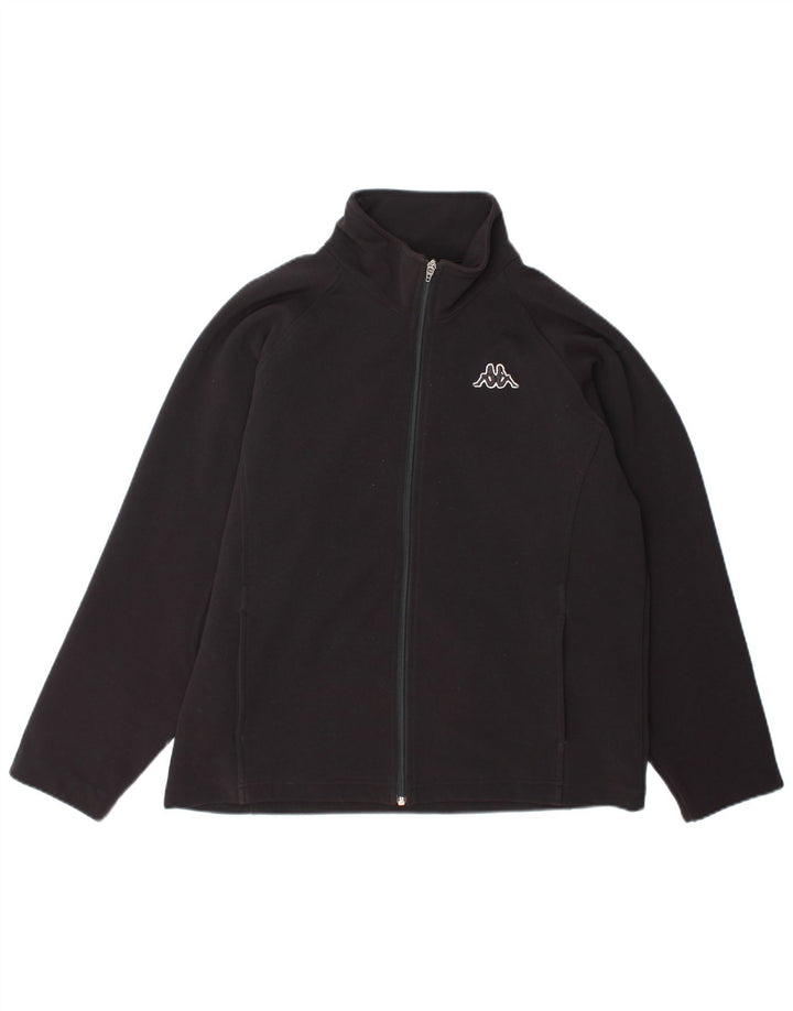 Kappa træningsdragt topjakke til kvinder UK 18 XL sort polyester