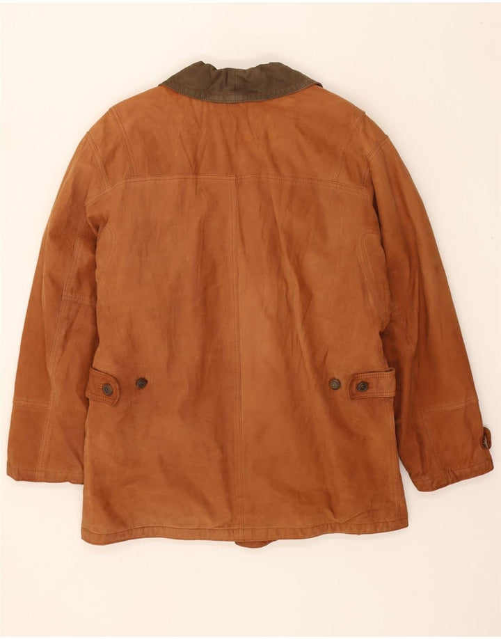 MARIO PIERALLI Mens Leather Jacket IT 50 Large Brown Leather Vintage Mario Pieralli and Second-Hand Mario Pieralli from Messina Hembry 