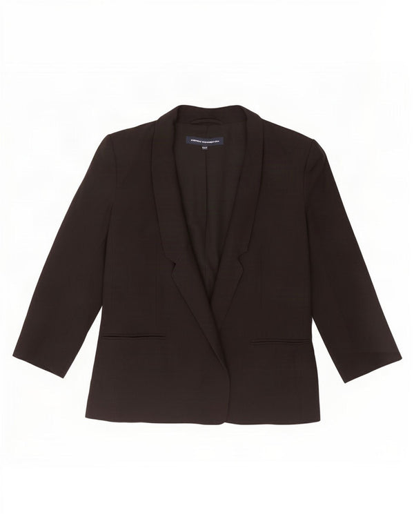 French Connection Dame 3/4 ærmet blazerjakke UK 12 Medium Sort