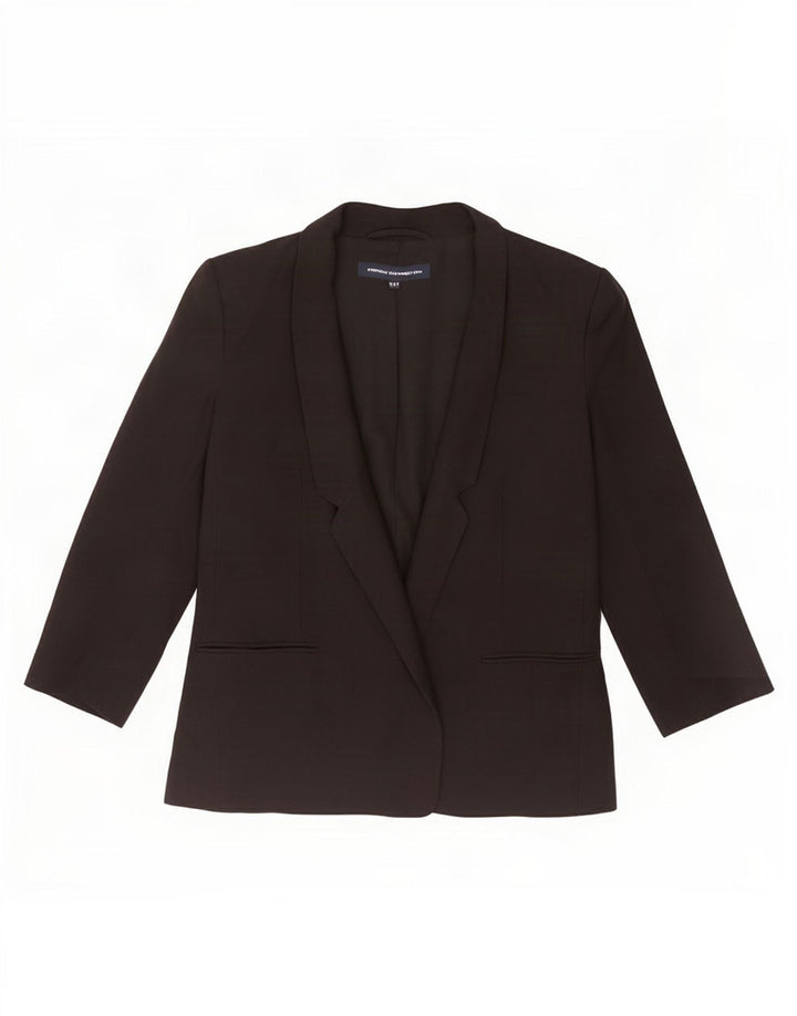 French Connection Dame 3/4 ærmet blazerjakke UK 12 Medium Sort