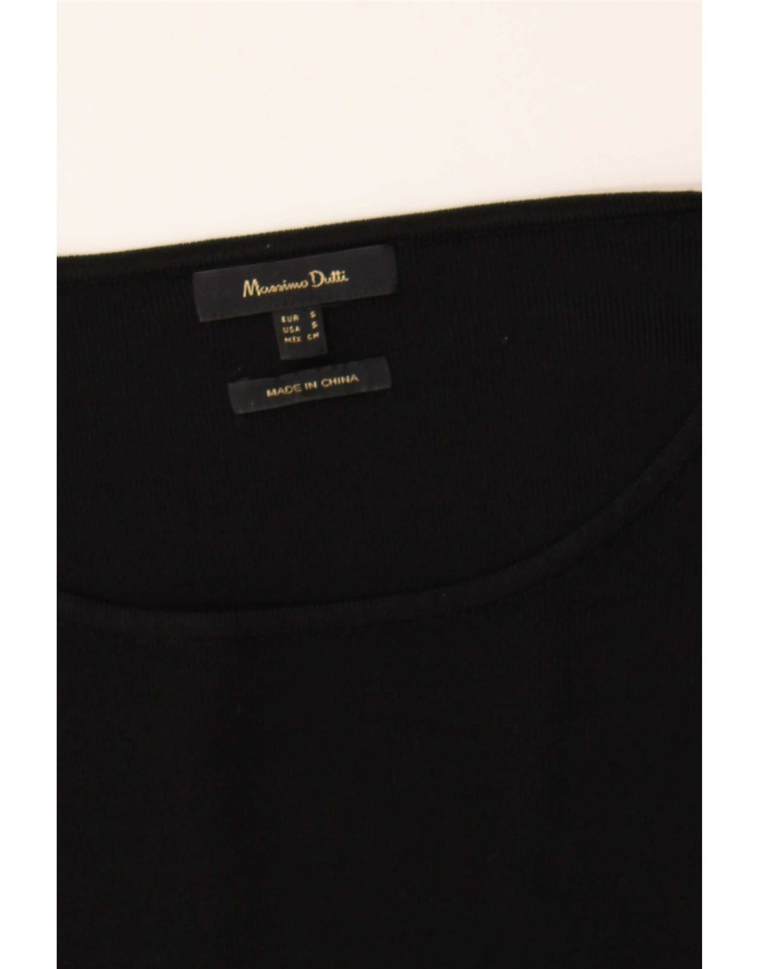 Massimo Dutti Dame Boat Neck Jumper Sweater UK 10 Small Black