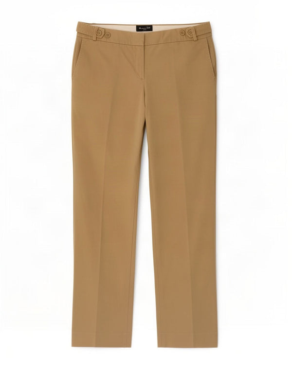 Massimo Dutti Dame Lige Chino Bukser EU 40 Medium W30 L30 Beige