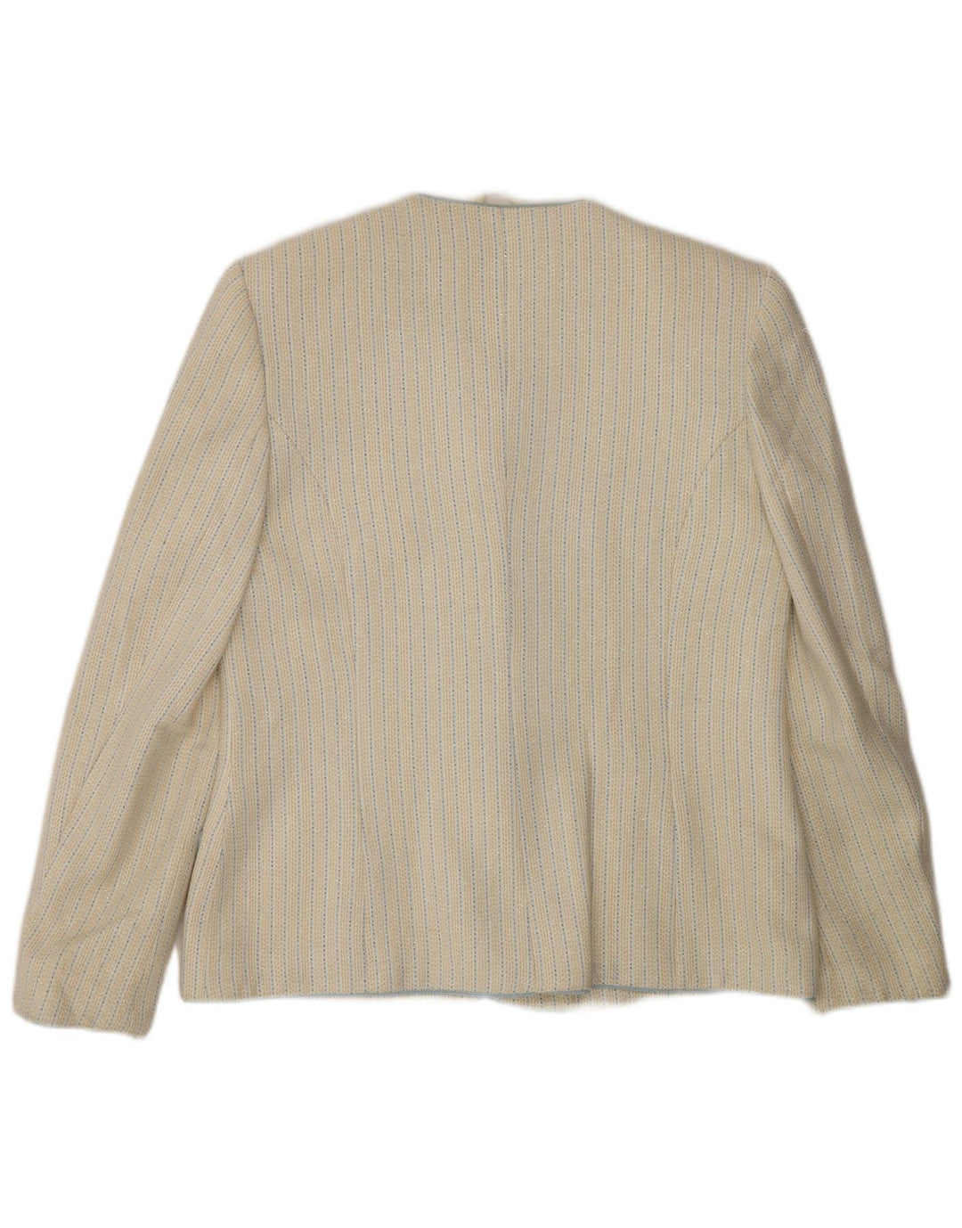 Vintage dame 5-knaps blazerjakke IT 48 XL Off White Stribet