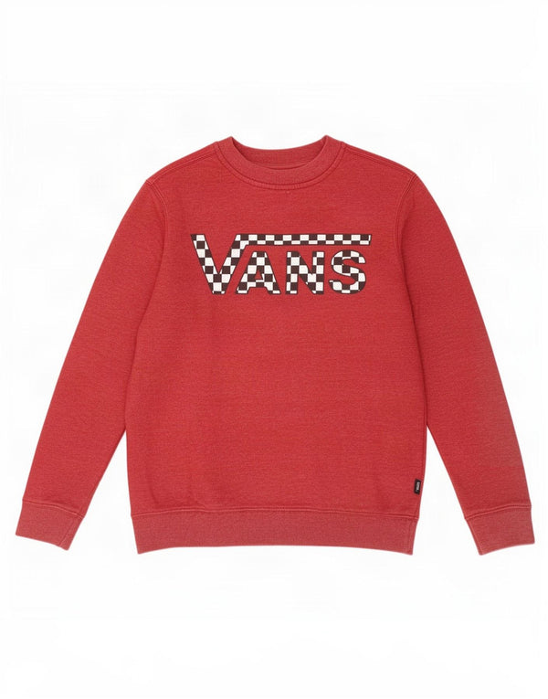 Vans Drenge Grafisk Sweatshirt Jumper 10-11 år Medium Bourgogne bomuld