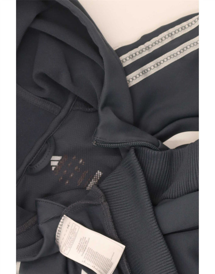 Adidas Herre Climalite Hættetrøje Sweater med lynlås Large Grå Colourblock Polyester
