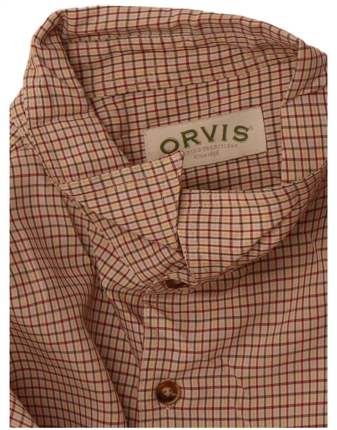 Orvis Herreskjorte XL Beige ternet