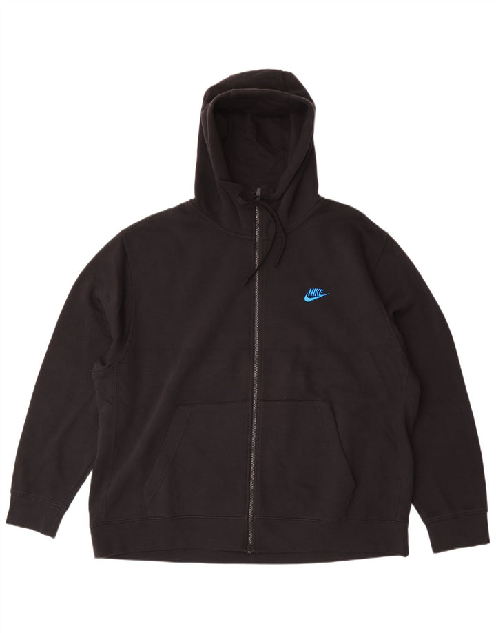 Nike hættetrøje med lynlås til mænd 2XL sort bomuld