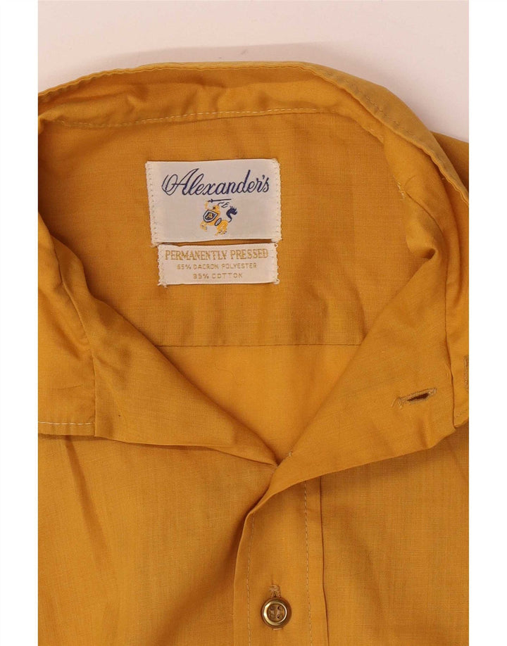 Vintage Womens Shirt UK 10 Small Yellow Polyester