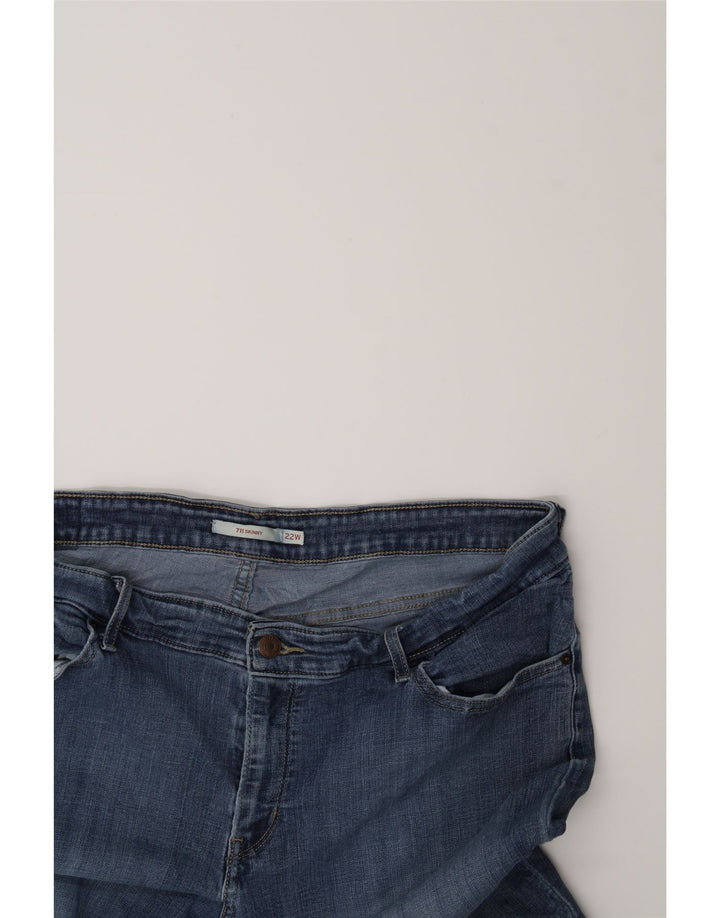 LEVI'S Womens 711 Skinny Jeans W44 L30 Blue Vintage Levi's and Second-Hand Levi's from Messina Hembry 