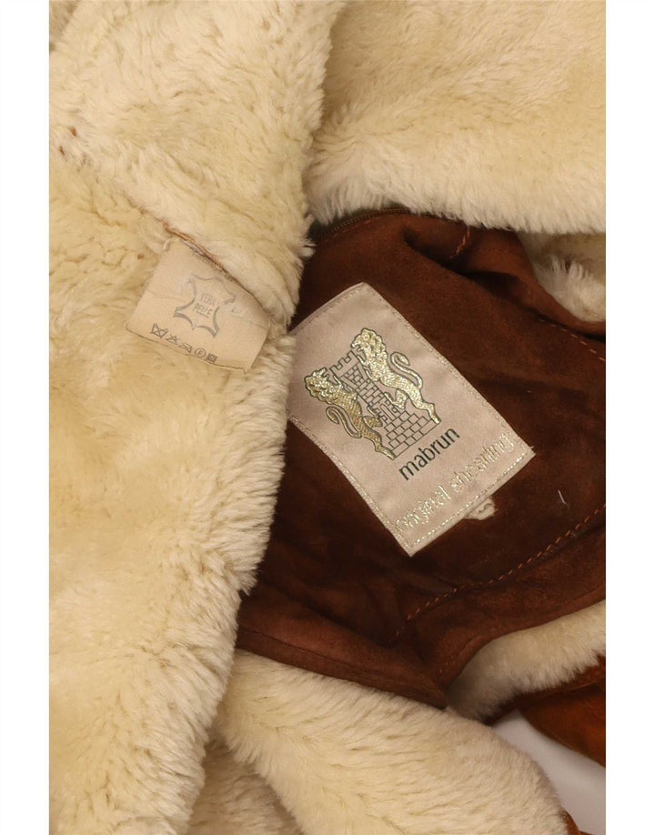 Mabrun Herre Shearling Overfrakke UK 40 Large Beige Shearling
