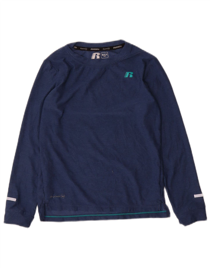 Russell Athletic Boys Dri-Power Top Langærmet 6-7 år Small Navy Blue