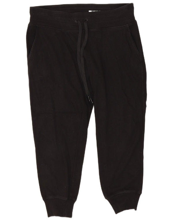 Dkny Womens Graphic Crop Træningsdragt Bukser Joggers UK 14 Medium Black