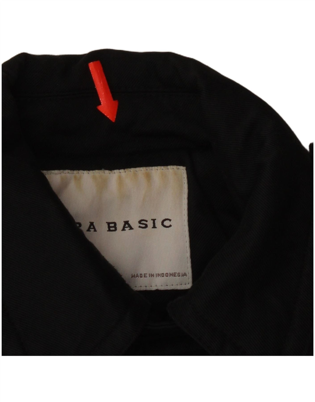 Zara Militærjakke til kvinder UK 12 Medium Sort Nylon