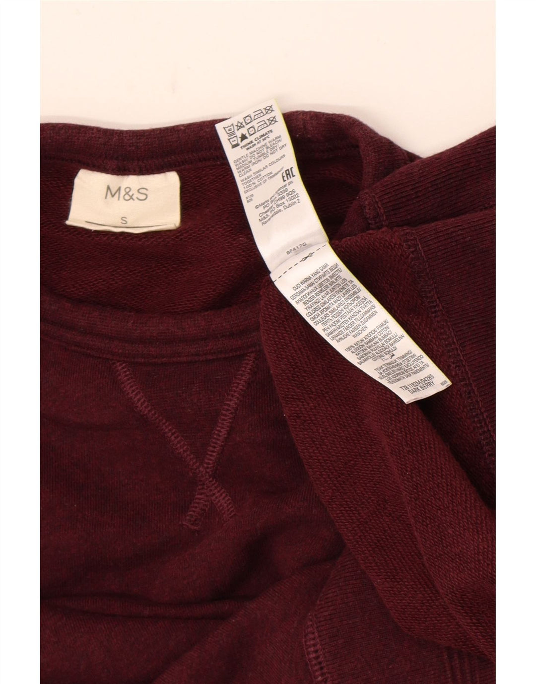 Marks & Spencer Sweatshirt til mænd Lille Bourgogne bomuld