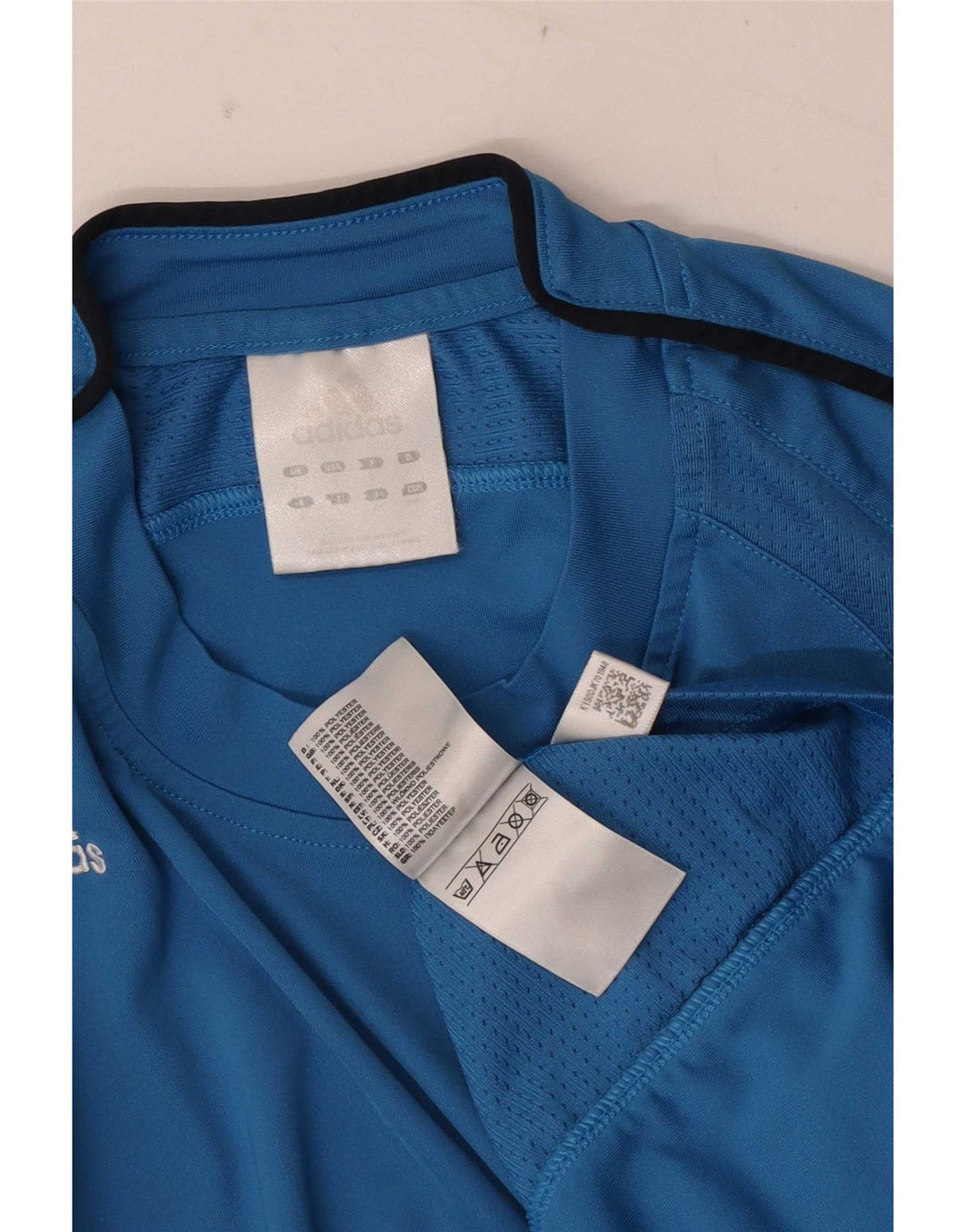 Adidas Herre T-Shirt Top Lille Blå Colourblock Polyester