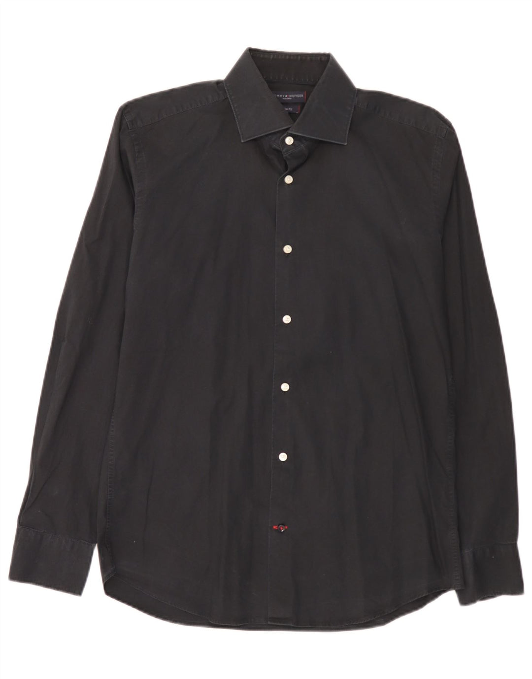 Tommy Hilfiger Skræddersyet Slim Fit skjorte herre str. 40 15 3/4 Medium Sort
