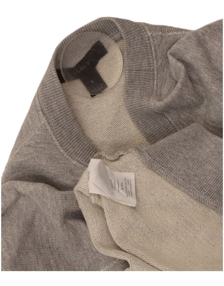 J. CREW Graphic Sweatshirt Jumper UK 10 lille grå bomuld