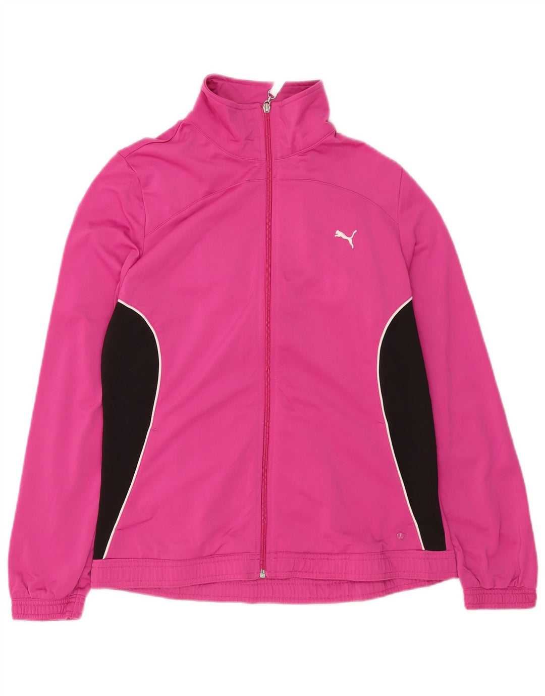 Puma træningsdragt topjakke til kvinder UK 16 Large Pink Colourblock Polyester