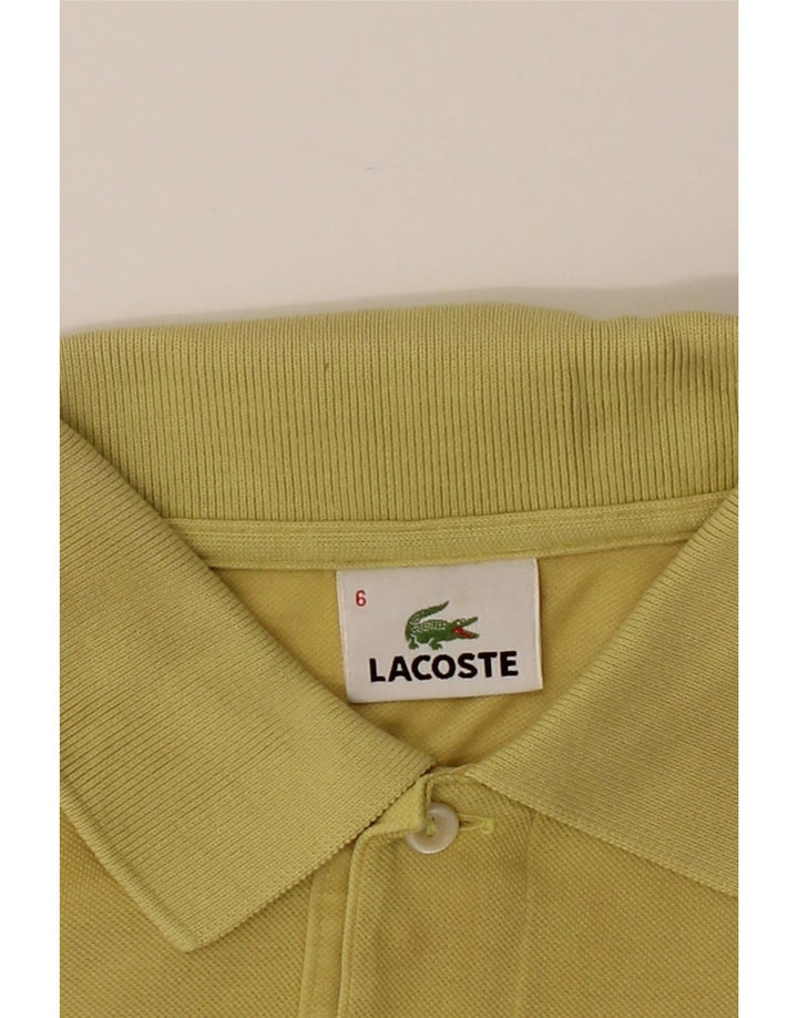 LACOSTE Mens Polo Shirt Size 6 XL Yellow Cotton Vintage Lacoste and Second-Hand Lacoste from Messina Hembry 