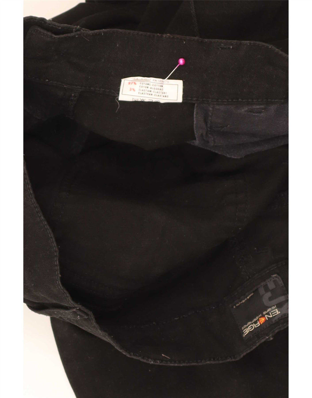 Energe Dame Bootcut Casual Bukser W33 L30 Sort Bomuld