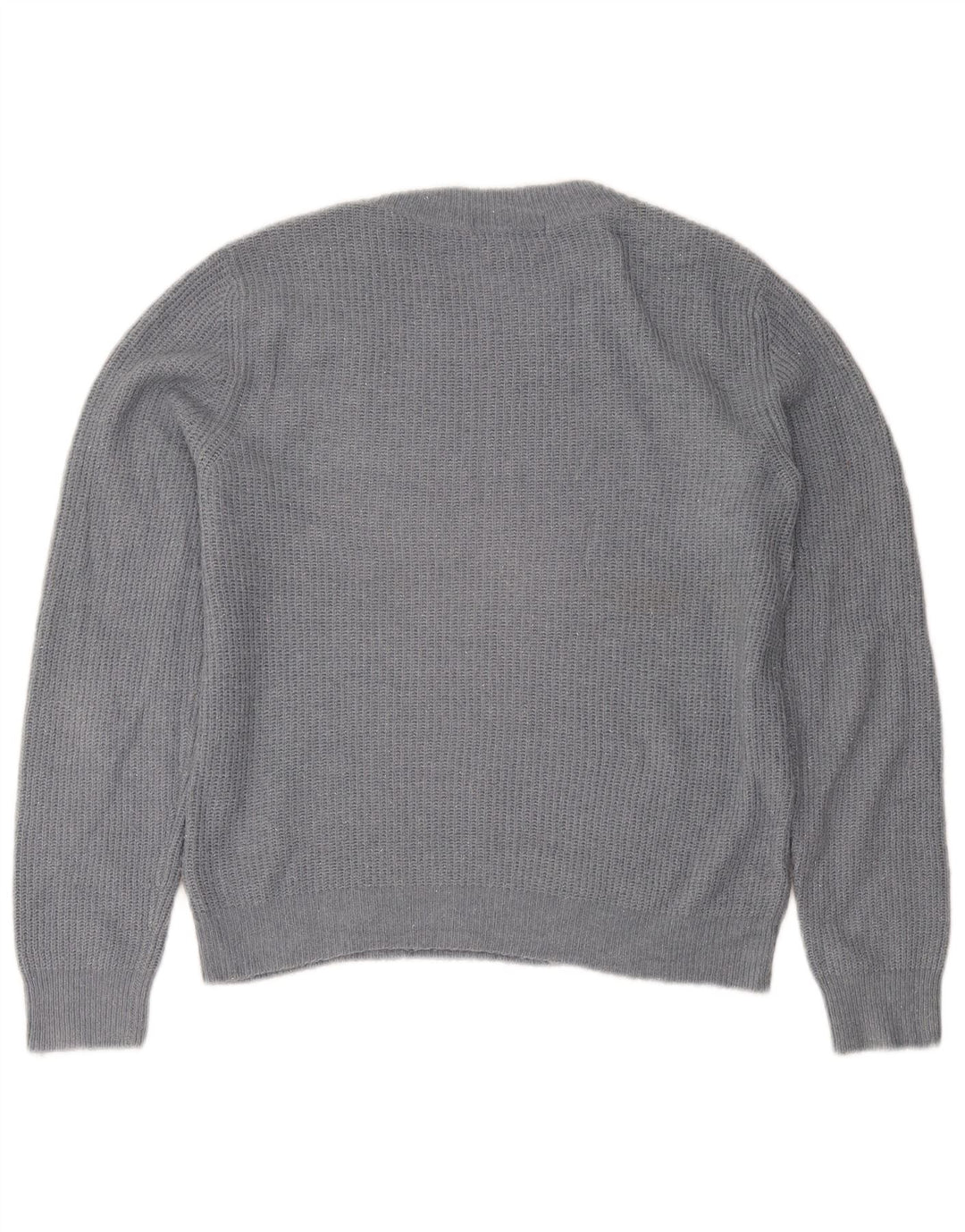 Marks & Spencer Dame sweater med rund hals DK 12 Medium Grå Akryl