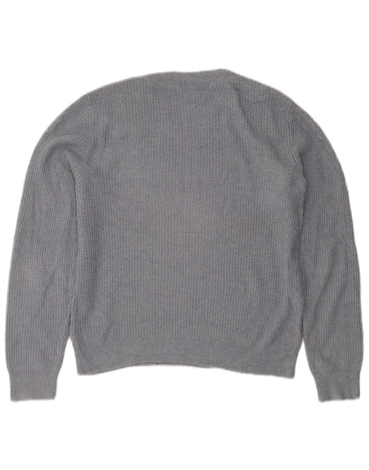 Marks & Spencer Dame sweater med rund hals DK 12 Medium Grå Akryl