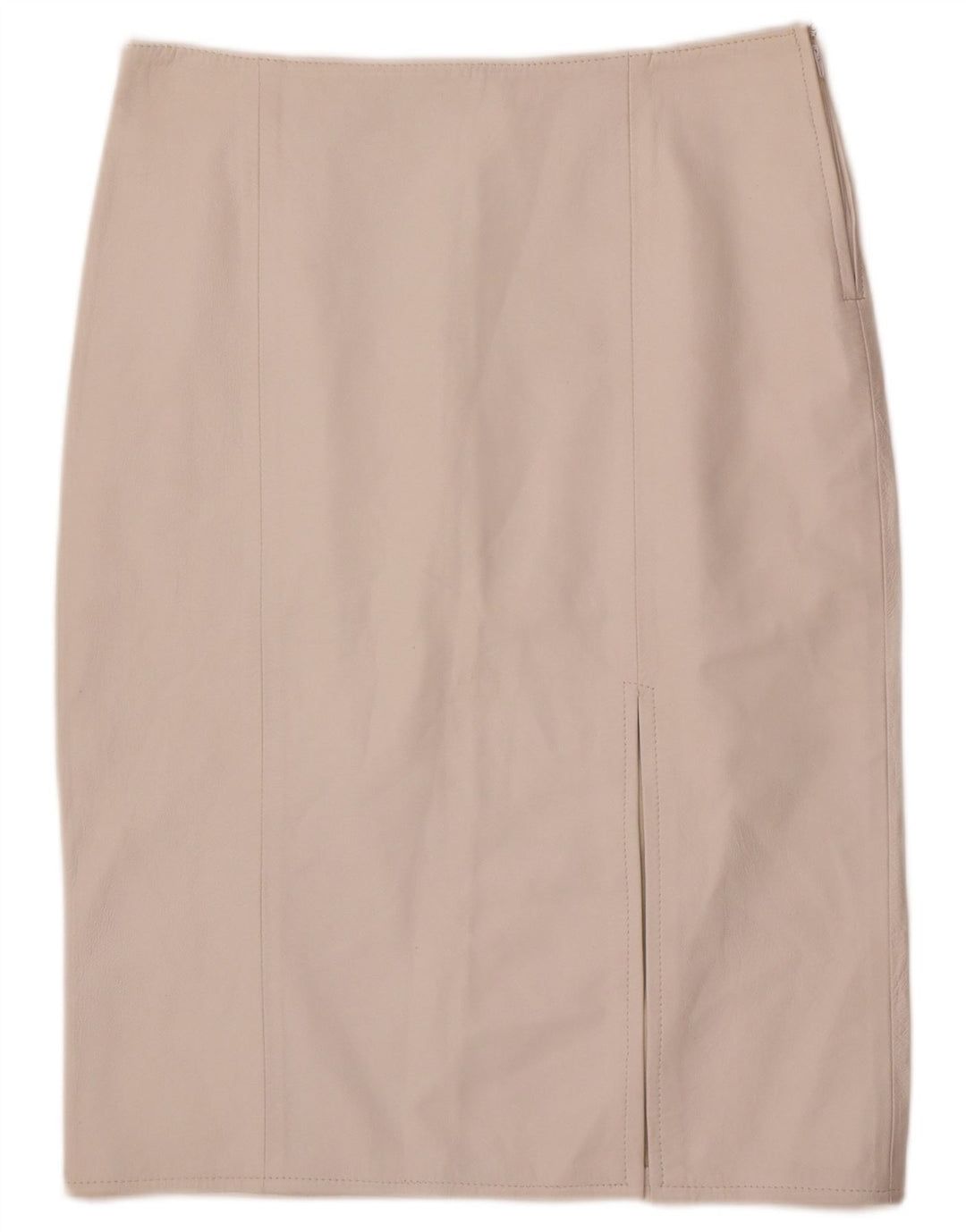 Vintage lædernederdel til kvinder IT 48 XL W32 Hvid