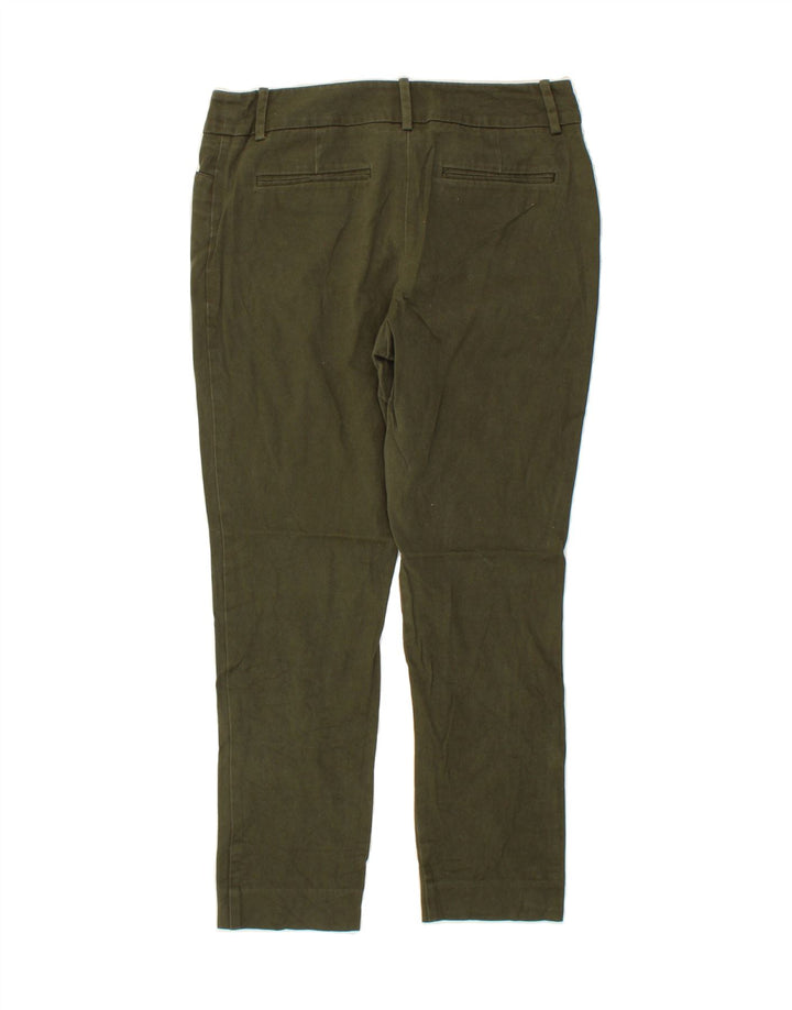 MOSSIMO Womens Stretch Slim Cropped Trousers US 8 Medium W30 L26 Khaki Vintage Mossimo and Second-Hand Mossimo from Messina Hembry 