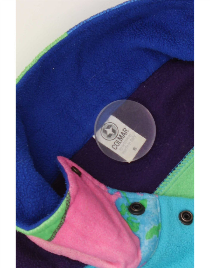 Colmar Herre Button Neck Fleece Jumper XL Blå Colourblock