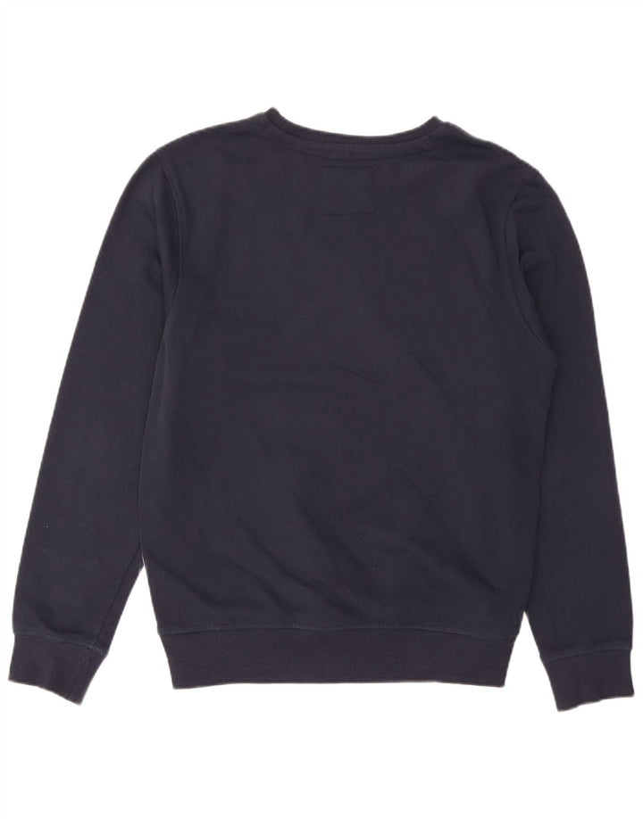 Datch grafisk sweatshirt til mænd, stor marineblå bomuld