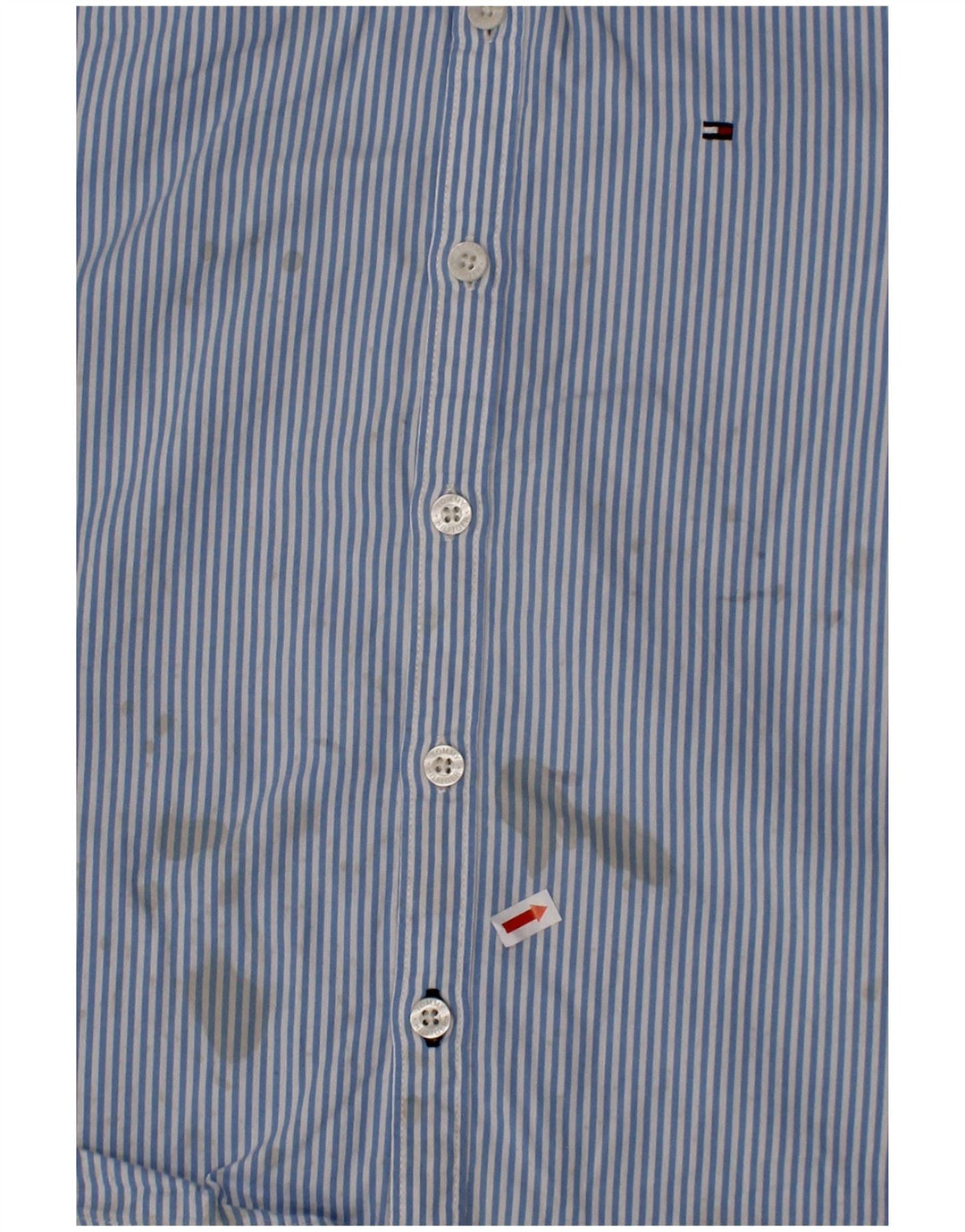 TOMMY HILFIGER Boys Shirt 6-7 Years Blue Striped Cotton