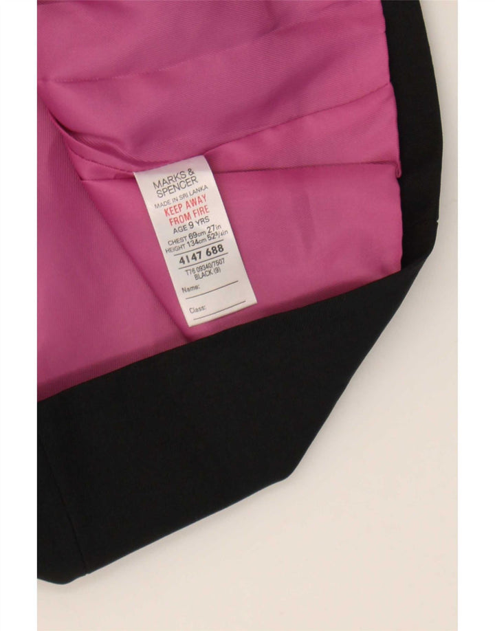 Marks & Spencer Girls 2-knaps blazerjakke 8-9 år sort polyester
