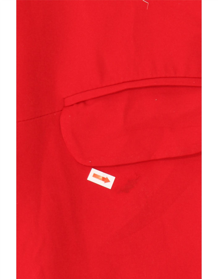 Zara Womens Open Overcoat UK 6 XS Rød Bomuld