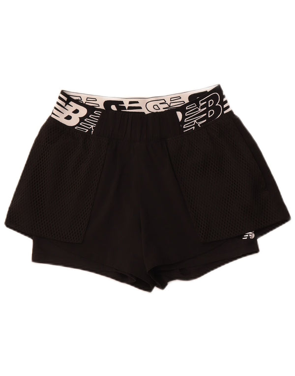 NEW BALANCE Grafiske sportsshorts til kvinder UK 10 Small Black