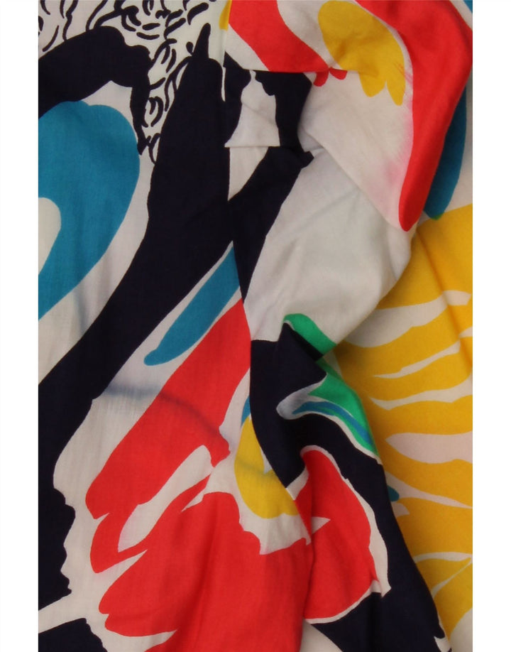 Vintage kvinders abstrakt mønster Jumpsuit UK 12 Medium Flerfarvet