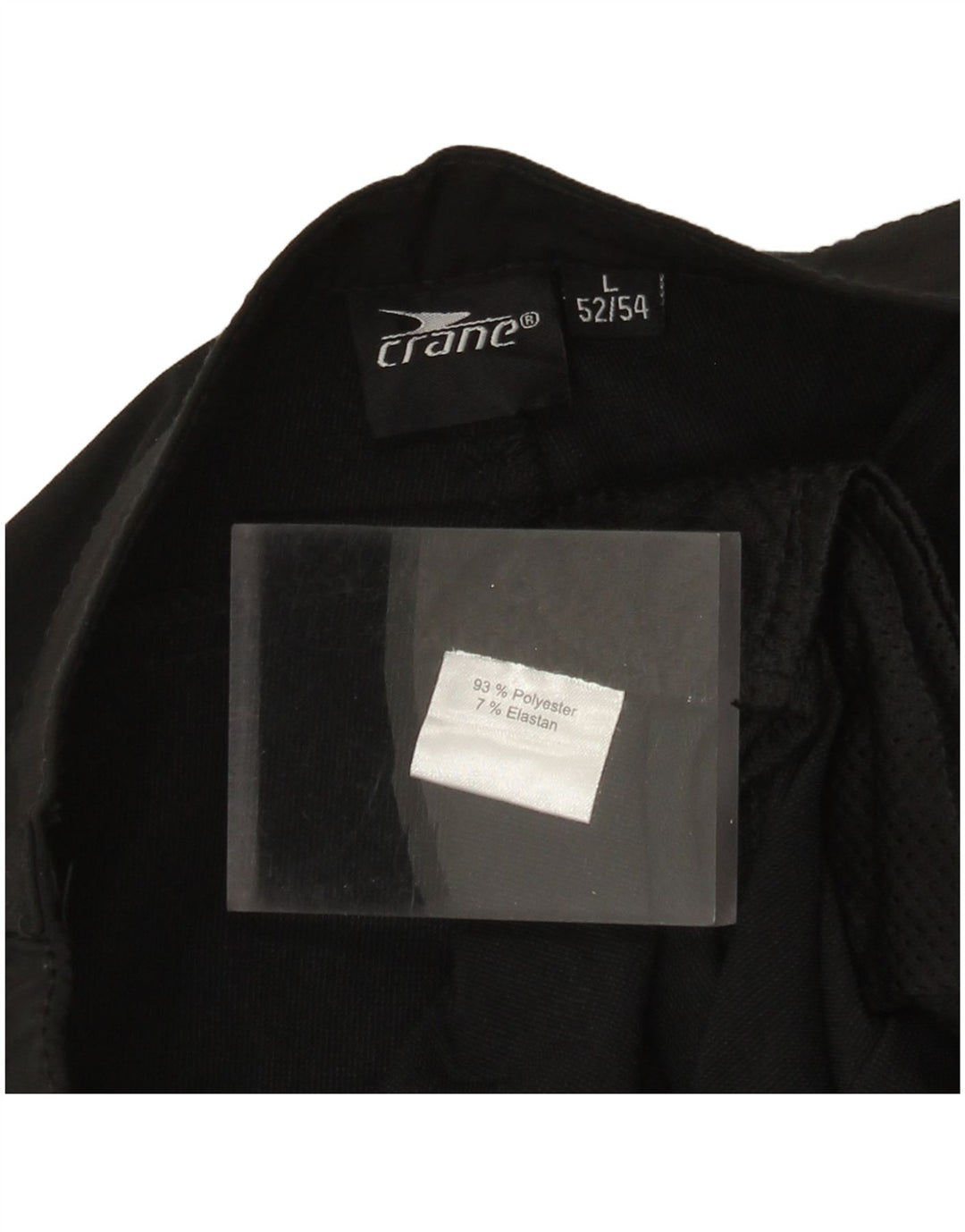 Crane Herre Cropped Trousers IT 52/54 Large W34 L22 Sort Polyester