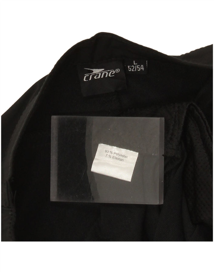 Crane Herre Cropped Trousers IT 52/54 Large W34 L22 Sort Polyester