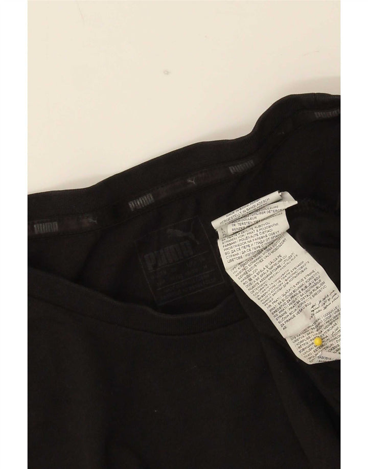 Puma Herre Grafisk T-Shirt Top Medium Sort Bomuld