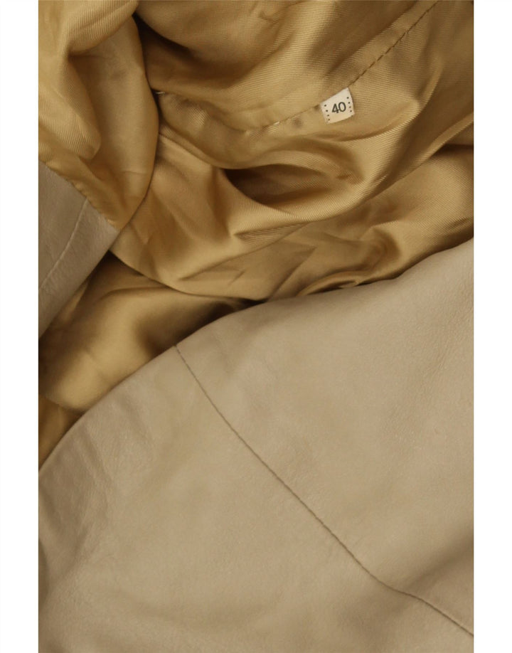 Vintage læderjakke til kvinder EU 40 Medium Beige
